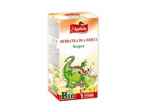 HERBATKA DLA DZIECI - KOPER WŁOSKI PO 4 MIESIĄCU BIO (20 x 1,5 g) 30 g - APOTHEKE HERBATKA DLA DZIECI - KOPER WŁOSKI PO 4 MIESIĄCU BIO (20 x 1,5 g) 30 g - APOTHEKE