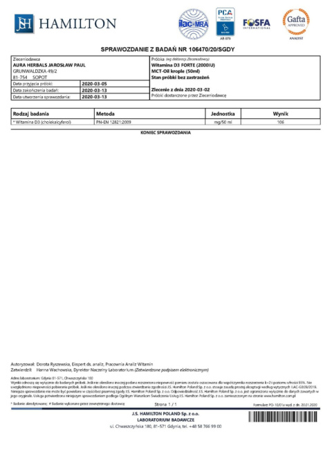 Witamina D3 2000 IU FORTE, krople 30 ml