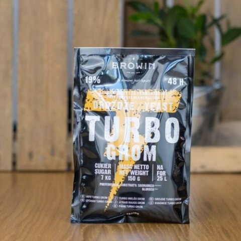 Drożdże gorzelnicze, do bimbru GROM TURBO 48h 150g Drożdże gorzelnicze, do bimbru GROM TURBO 48h 150g