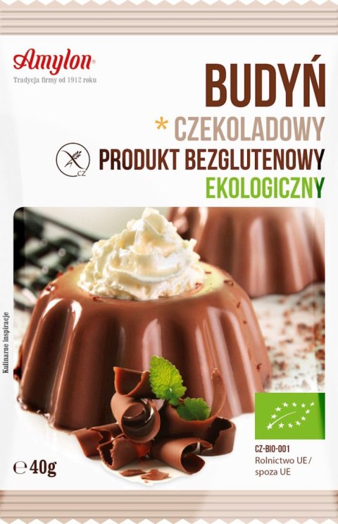AMYLON Budyń czekoladowy bezglutenowy BIO 40g AMYLON Budyń czekoladowy bezglutenowy BIO 40g