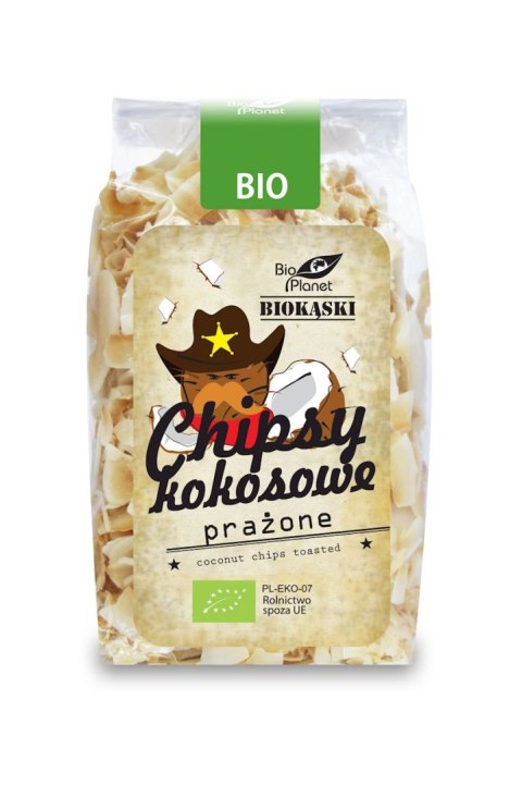 BIO PLANET Chipsy kokosowe prażone BIO 150g BIO PLANET Chipsy kokosowe prażone BIO 150g