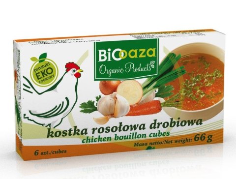 BIO OAZA Kostka rosołowa drobiowa BIO 66g BIO OAZA Kostka rosołowa drobiowa BIO 66g