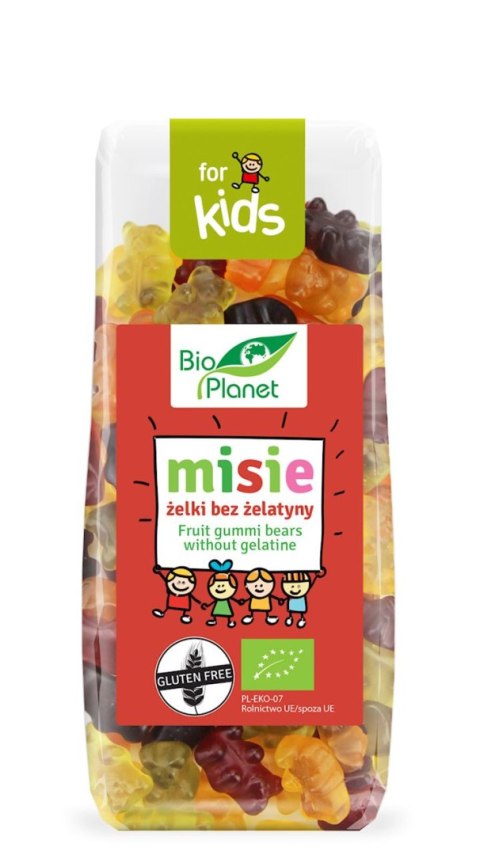 BIO PLANET Żelki misie bez żelatyny bezglutenowe BIO 100g BIO PLANET Żelki misie bez żelatyny bezglutenowe BIO 100g