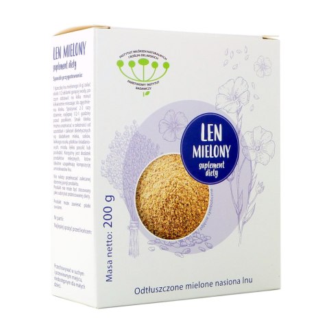 Len mielony odtłuszczony złoty 200g INSTYTUT WNiRZ Len mielony odtłuszczony złoty 200g INSTYTUT WNiRZ