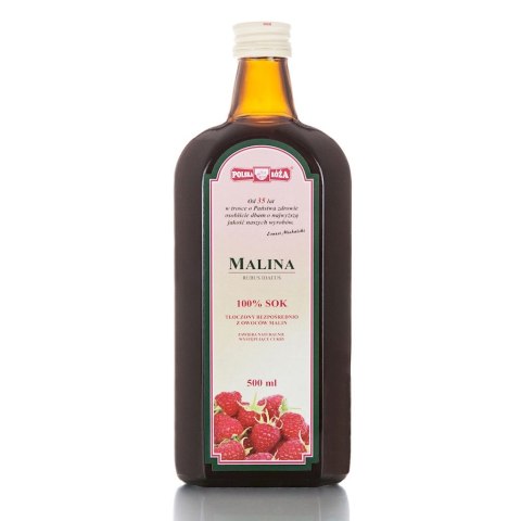 MALINA sok 100% 500ml bez cukru POLSKA RÓŻA MALINA sok 100% 500ml bez cukru POLSKA RÓŻA