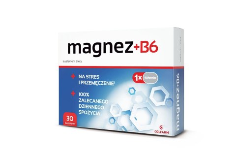 Magnez + B6 30 kaps. COLFARM Magnez + B6 30 kaps. COLFARM