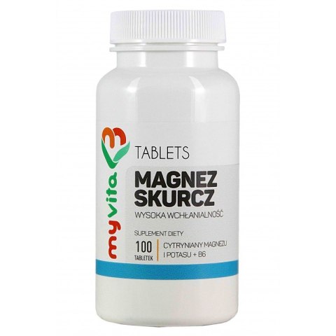 MyVita Magnez Skurcz 100tabl. - Magnez + Potas + Witamina B6 MyVita Magnez Skurcz 100tabl. - Magnez + Potas + Witamina B6