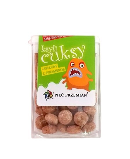 PIĘĆ PRZEMIAN Cuksy jabłko z cynamonem z ksylitolem 13g PIĘĆ PRZEMIAN Cuksy jabłko z cynamonem z ksylitolem 13g