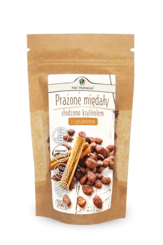 PIĘĆ PRZEMIAN Migdały prażone z ksylitolem i cynamonem 100g