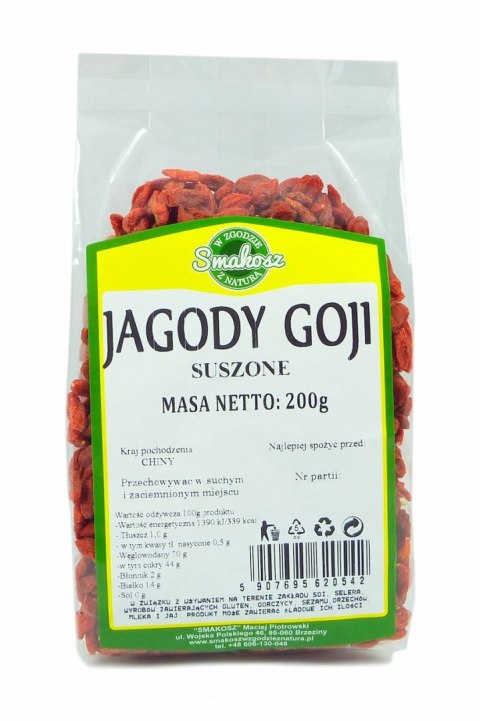 SMAKOSZ Jagody Goji suszone 200g SMAKOSZ Jagody Goji suszone 200g