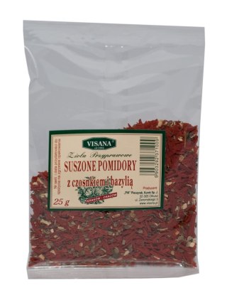 Suszone pomidory+czosnek+bazylia 25g VISANA