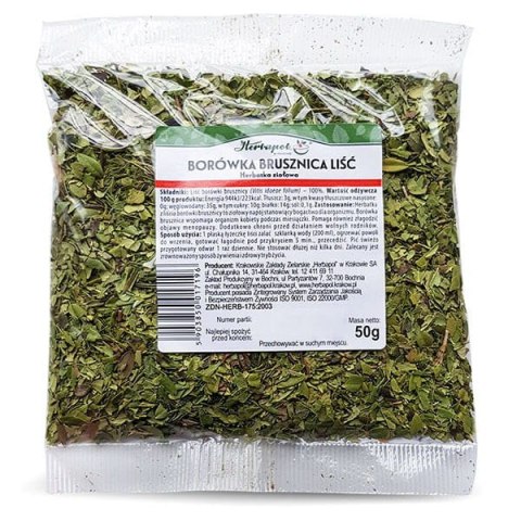 Borówka brusznica liść 50g HERBAPOL KRAKÓW Borówka brusznica liść 50g HERBAPOL KRAKÓW
