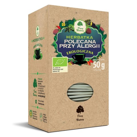 Herbatka Polecana przy alergii fix BIO 25*2g DARY NATURY Herbatka Polecana przy alergii fix BIO 25*2g DARY NATURY