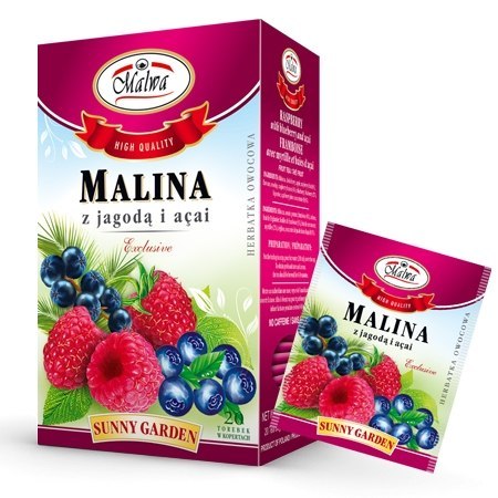 Herbatka malina + jagoda i acai 20*2g MALWA