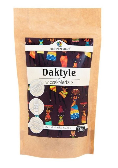 PIĘĆ PRZEMIAN Daktyle w czekoladzie bez cukru bezglutenowe 140g