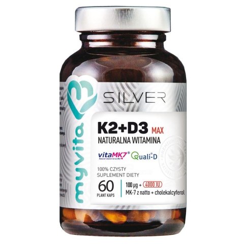 SILVER Witamina K2 100mcg + D3 MAX 4000 IU, 60kaps. MyVita SILVER Witamina K2 100mcg + D3 MAX 4000 IU, 60kaps. MyVita