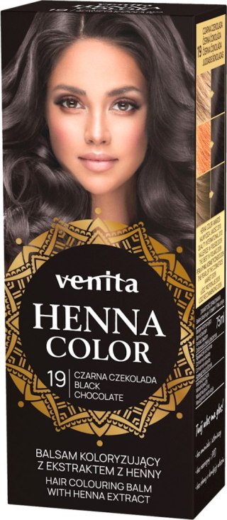VENITA henna tuba nr 19 czarna czekolada 75ml - balsam koloryzujący