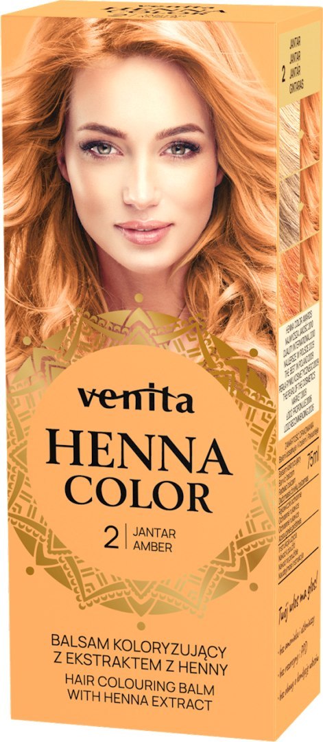 VENITA henna tuba nr 2 jantar 75ml - balsam koloryzujący VENITA henna tuba nr 2 jantar 75ml - balsam koloryzujący