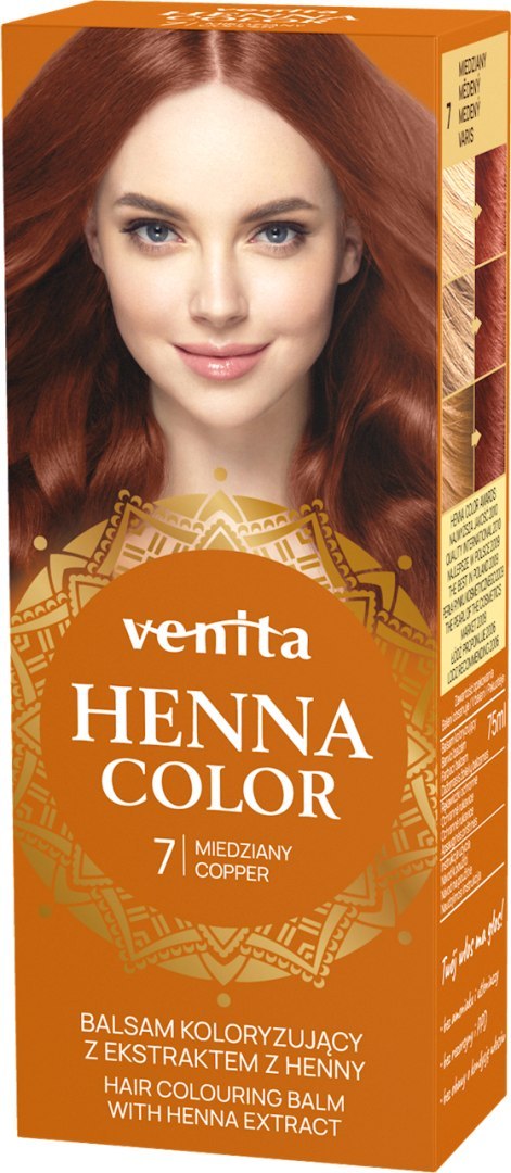 VENITA henna tuba nr 7 miedziany 75ml - balsam koloryzujący VENITA henna tuba nr 7 miedziany 75ml - balsam koloryzujący