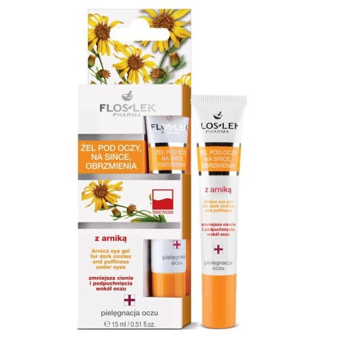 Żel arnikowy pod oczy na sińce, obrzmienia 15ml FLOSLEK