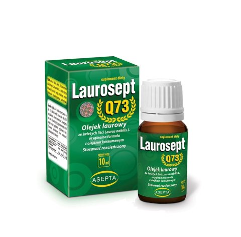 ASEPTA Laurosept Q73 10ml - Olejek laurowy + olejek z kurkumy ASEPTA Laurosept Q73 10ml - Olejek laurowy + olejek z kurkumy