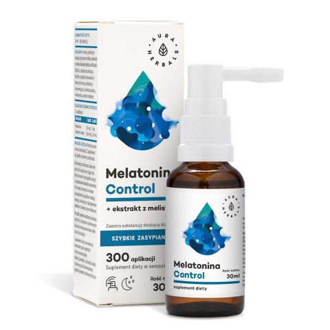 AURA HERBALS Melatonina Control + ekstrakt z melisy, aerozol 30ml