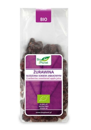 BIO PLANET Żurawina słodzona sokiem jabłkowym BIO 100g