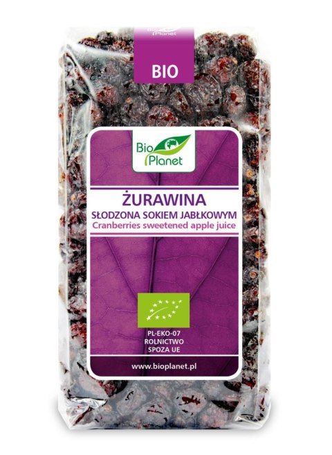 BIO PLANET Żurawina słodzona sokiem jabłkowym BIO 400g BIO PLANET Żurawina słodzona sokiem jabłkowym BIO 400g
