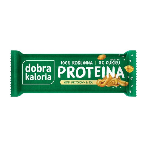 DOBRA KALORIA Baton PROTEINA Krem orzechowy & sól 45g KUBARA DOBRA KALORIA Baton PROTEINA Krem orzechowy & sól 45g KUBARA