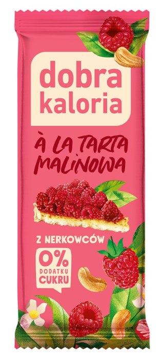 DOBRA KALORIA Baton z nerkowców a'la tarta malinowa 35g KUBARA