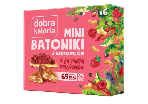 DOBRA KALORIA Mini batoniki a'la tarta malinowa z nerkowców (6x17g) KUBARA DOBRA KALORIA Mini batoniki a'la tarta malinowa z nerkowców (6x17g) KUBARA
