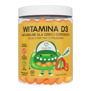 MyVita Żelki Witamina D3 z pektyny cytrusowej 60 sztuk (dzieci i dorośli)