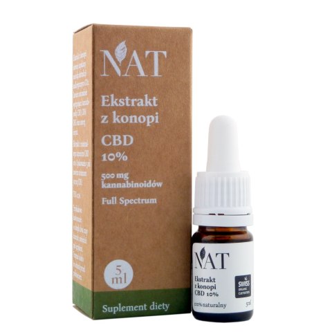 NAT Ekstrakt z konopi Full Spectrum 10% CBD 5ml (mini) NAT Ekstrakt z konopi Full Spectrum 10% CBD 5ml (mini)
