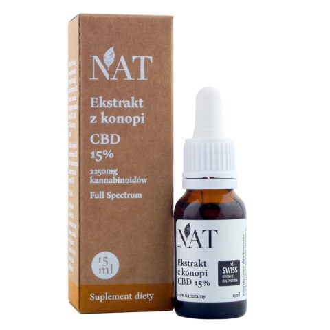 NAT Ekstrakt z konopi Full Spectrum 15% CBD 15ml NAT Ekstrakt z konopi Full Spectrum 15% CBD 15ml