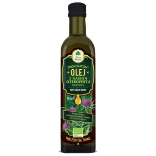 Olej z nasion ostropestu plamistego tłoczony na zimno BIO 250ml DARY NATURY