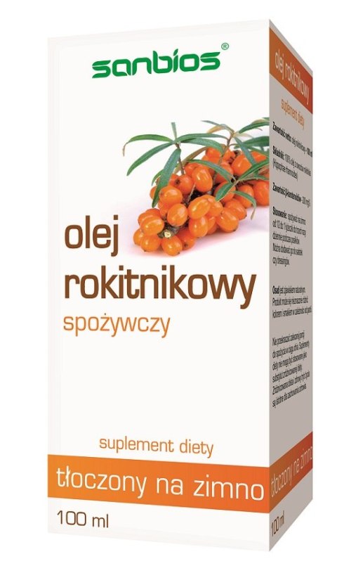 SANBIOS Olej rokitnikowy spożywczy 100ml SANBIOS Olej rokitnikowy spożywczy 100ml