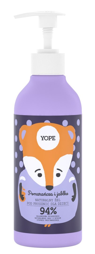YOPE Żel pod prysznic dla dzieci Pomarańcza i jabłko 400ml YOPE Żel pod prysznic dla dzieci Pomarańcza i jabłko 400ml