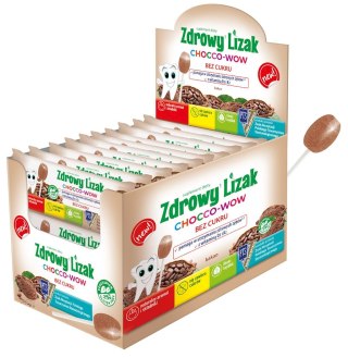 Zdrowy lizak KAKAO Chocco-Wow bez cukru display 40 szt STARPHARMA
