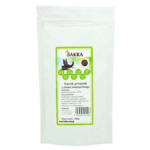 BAKRA Karob proszek z Chleba Świętojańskiego 200g BAKRA Karob proszek z Chleba Świętojańskiego 200g