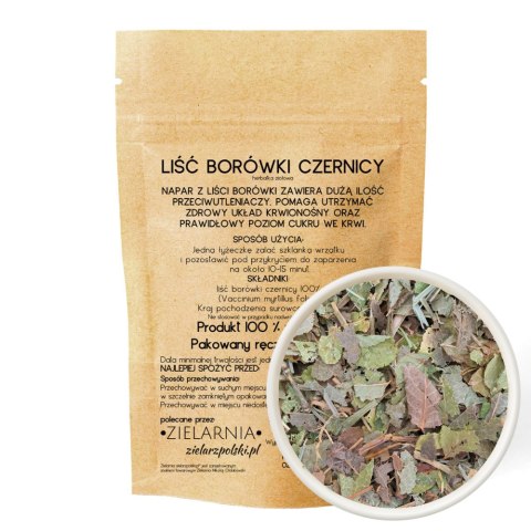 Borówka czernica liść 50g ZIELARZPOLSKI.PL