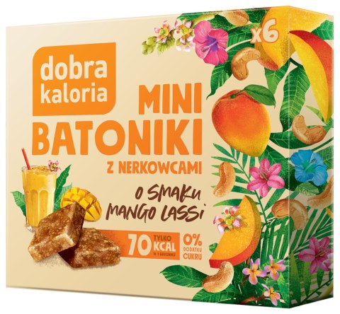DOBRA KALORIA Mini batoniki o smaku mango lassi z nerkowców (6x17g) KUBARA DOBRA KALORIA Mini batoniki o smaku mango lassi z nerkowców (6x17g) KUBARA
