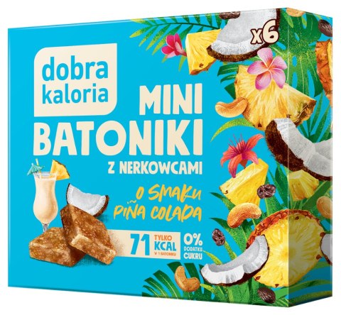 DOBRA KALORIA Mini batoniki o smaku pina colada z nerkowców (6x17g) KUBARA DOBRA KALORIA Mini batoniki o smaku pina colada z nerkowców (6x17g) KUBARA