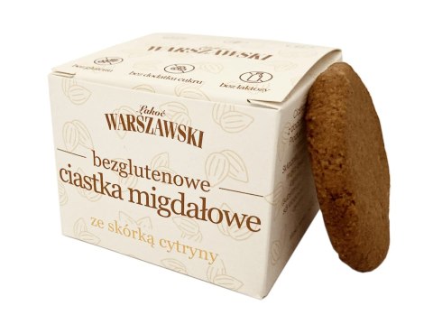 ŁAKOĆ WARSZAWSKI - Ciastka migdałowe ze skórką cytryny bezglutenowe 150g ŁAKOĆ WARSZAWSKI - Ciastka migdałowe ze skórką cytryny bezglutenowe 150g