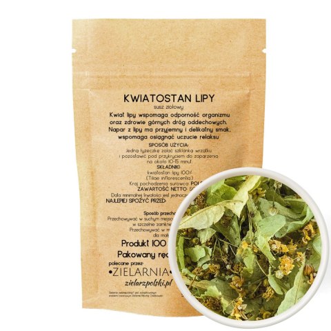Lipa kwiatostan 50g ZIELARZPOLSKI.PL Lipa kwiatostan 50g ZIELARZPOLSKI.PL