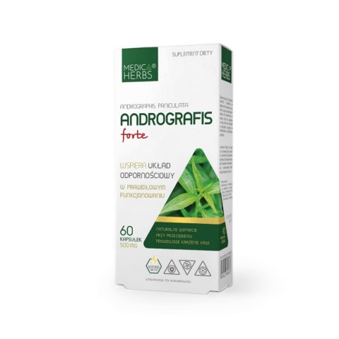 MEDICA HERBS Andrografis forte 500mg, 60 kaps. MEDICA HERBS Andrografis forte 500mg, 60 kaps.