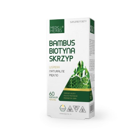 MEDICA HERBS Bambus, Biotyna, Skrzyp 60 kaps. MEDICA HERBS Bambus, Biotyna, Skrzyp 60 kaps.
