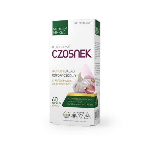 MEDICA HERBS Czosnek 620mg, 60 kaps. MEDICA HERBS Czosnek 620mg, 60 kaps.