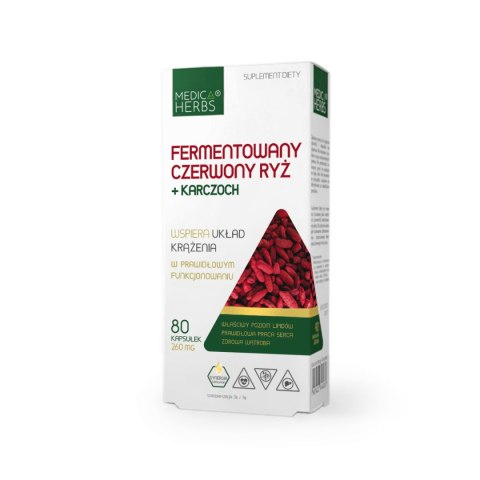 MEDICA HERBS Fermentowany Czerwony Ryż + Karczoch 80 kaps. MEDICA HERBS Fermentowany Czerwony Ryż + Karczoch 80 kaps.