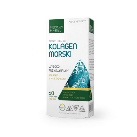 MEDICA HERBS Kolagen Morski 450mg, 60 kaps. MEDICA HERBS Kolagen Morski 450mg, 60 kaps.
