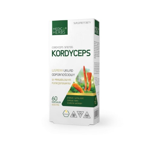 MEDICA HERBS Kordyceps 600mg, 60 kaps. MEDICA HERBS Kordyceps 600mg, 60 kaps.